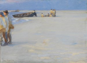 Fiskare på Skagens norra strand. Sommarkväll av Peder Severin Krøyer