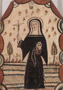 Saint Rita of Cascia, ca 1815 (vattenbaserad färg på träpanel)
