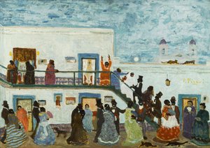 Anländer till kyrkan; Anländer från kyrkan av Pedro Figari