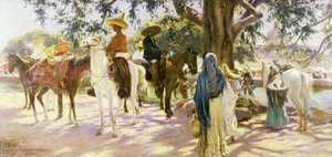 Marknadsdag i San Gabriel (1909), Mexiko