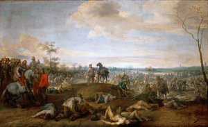 Scene de bataille, guerre de trente ans - Battlefield. Scen från trettioåriga kriget, av Snayers, Pieter (1592-1667). Olja på duk, före 1659. Mått : 75x121 cm. Konsthistoriska museet, Vienne