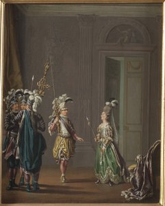 Gustave III de Suede et Ulrika Eleonora von Fersen - King Gustav III of Sweden and Ulrika Eleonora von Fersen, by Hillestroem, Pehr (1732-1816). Oil on canvas. Dimension : 50x40 cm. Nationalmuseum Stockholm av Pehr Hilleström