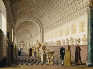 Kungliga Museets inre galleri på Kungliga slottet, Stockholm, 1796 av Pehr Hilleström
