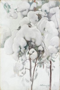 Snötäckta tallplantor av Pekka Halonen