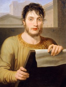 Giuseppe Guizzardi i antik klänning, av Pelagius Palagi (1775-1860), olja på duk, 60x47 cm av Pelagio Palagi