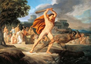 Hercules besegrar Thanatos (olja på duk)