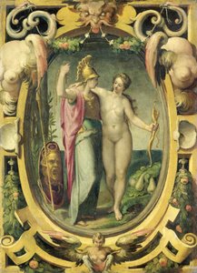Venus och Minerva av Pellegrino Tibaldi (circle of)
