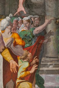 Tillkännagivandet av baptistens ankomst, Poggi kapell av Pellegrino Tibaldi