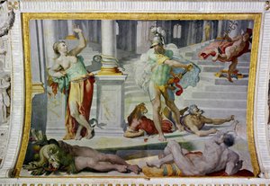 Ulysses och Circe, cirka 1550 (fresk)