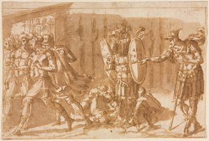 Segersoldater med trofé, 1550-talet. av Pellegrino Tibaldi