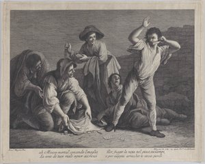En grupp människor som spelar, 1770-1800., 1770-1800. av Pellegrino dal Colle