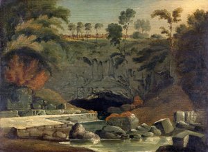 Porth-yr-Ogof, Brecknockshire, 1819. av Penry Williams