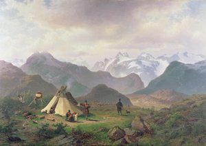 Motiv från Kvikkjokk, 1862 av Per Daniel Holm