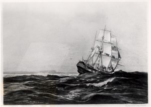The Endeavour at Sea, 1900, graverad av Lowy