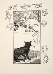 A Singular Interposition, från A Hundred Anecdotes of Animals, pub. 1924 (gravyr) av Percy J. Billingshurst