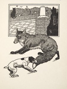 Fox Chasing, från A Hundred Anecdotes of Animals, pub. 1924 av Percy J. Billingshurst