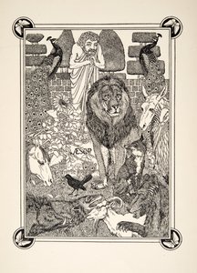 Frontispice, från A Hundred Fables of Aesop, pub.1903 av Percy J. Billingshurst