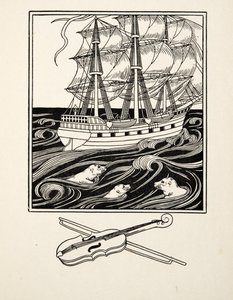 Musikaliska sigill, från Hundra anekdoter av djur, pub. 1924 (gravyr) av Percy J. Billingshurst
