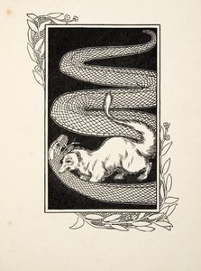 Snake Destroyers, från A Hundred Anecdotes of Animals, pub. 1924 (gravyr) av Percy J. Billingshurst