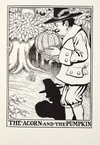 The Acorn and the Pumpkin, från Fontaine Fables, pub. 1905