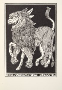 The Ass Dressed in the Lions Skin, från Fontaine Fables, pub. 1905