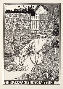 The Ass and his Masters, från Fontaine Fables, pub. 1905