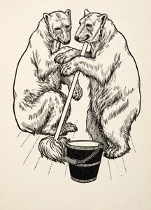Björnungarna, från A Hundred Anecdotes of Animals, pub. 1924 av Percy J. Billingshurst