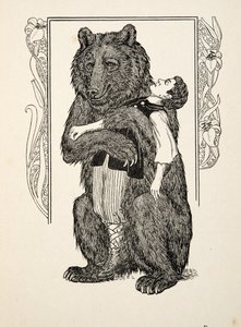 Björnen och barnet, från Hundra anekdoter av djur, pub. 1924 av Percy J. Billingshurst