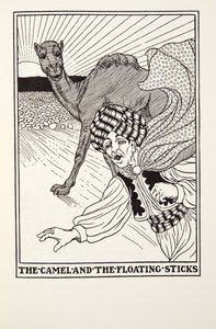 The Camel and the Floating Sticks, från Fontaine Fables, pub. 1905