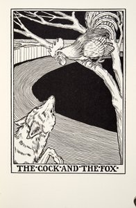 The Cock and the Fox, från Fontaine Fables, pub. 1905