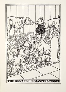 The Dog and his Masters Dinner, från Fontaine Fables, pub. 1905
