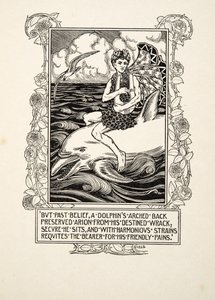 Delfinen, från A Hundred Anecdotes of Animals, pub. 1924 av Percy J. Billingshurst
