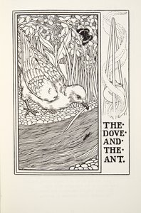 Duvan och myran, från Fontaine Fables, pub. 1905