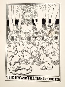 The Fox and the Hare to Jupiter, from A Hundred Fables of Aesop, pub.1903