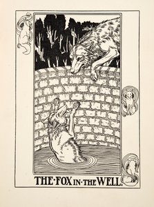 Räven i brunnen, från A Hundred Fables of Aesop, pub.1903