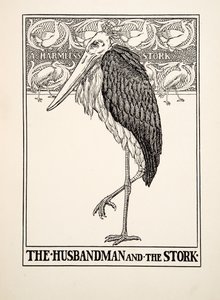 Husbonden och storken, från Aesops hundra fabler, pub.1903