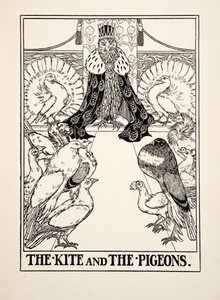 Draken och duvorna, från Aesops hundra fabler, pub.1903