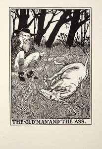 The Old Man and the Ass, från Fontaine Fables, pub. 1905