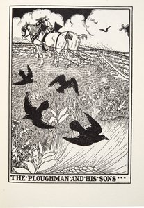 Plogmannen och hans söner, från Fontaine Fables, pub. 1905