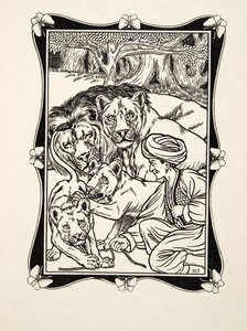 Rättigheterna till gästfrihet, från Hundra anekdoter av djur, pub. 1924 (gravyr) av Percy J. Billingshurst