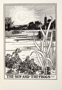 Solen och grodorna, från Fontaine Fables, pub. 1905