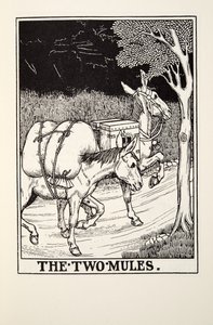 The Two Mules, från Fontaine Fables, pub. 1905