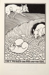 The Two Rats, the Fox and the Egg, från Fontaine Fables, pub. 1905