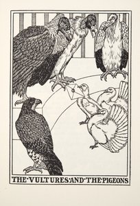 The Vultures and the Pigeons, från Fontaine Fables, pub. 1905