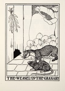 The Weasel in the Granary, från Fontaine Fables, pub. 1905