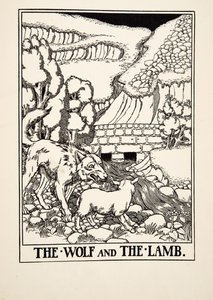 The Wolf and the Lamb, från A Hundred Fables of Aesop, pub.1903