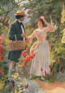 Illustration till Adam Bede av George Eliot (färglitografi)