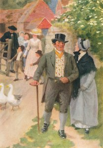 Illustration till Adam Bede av George Eliot (färglitografi)