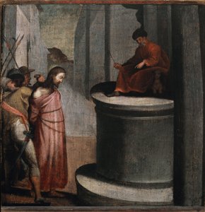 Kristi passion: Jesus och Pontius Pilatus (olja på trä