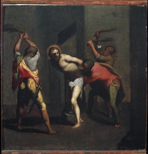 Passion of Christ: The Flogging (olja på trä